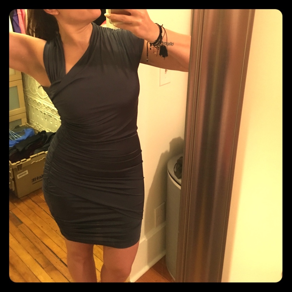Asymmetrical Dark Grey Dress