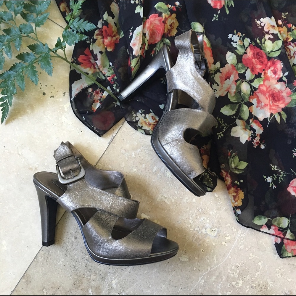 Bandolino Strappy Peep-Toe Sling Heels/Sandals