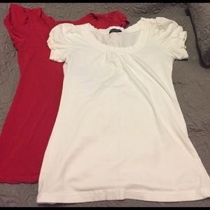 Body central: 2 solid colored tees.