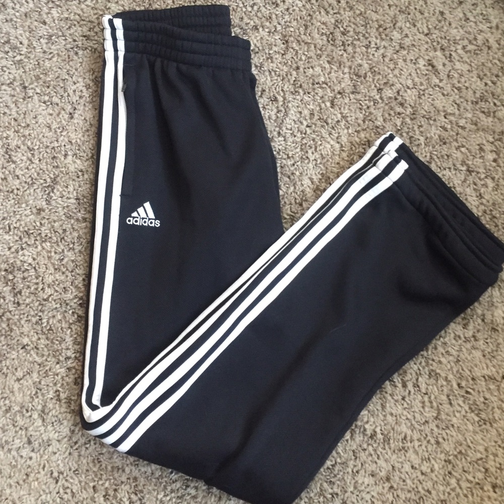 Black Adidas workout sweatpants