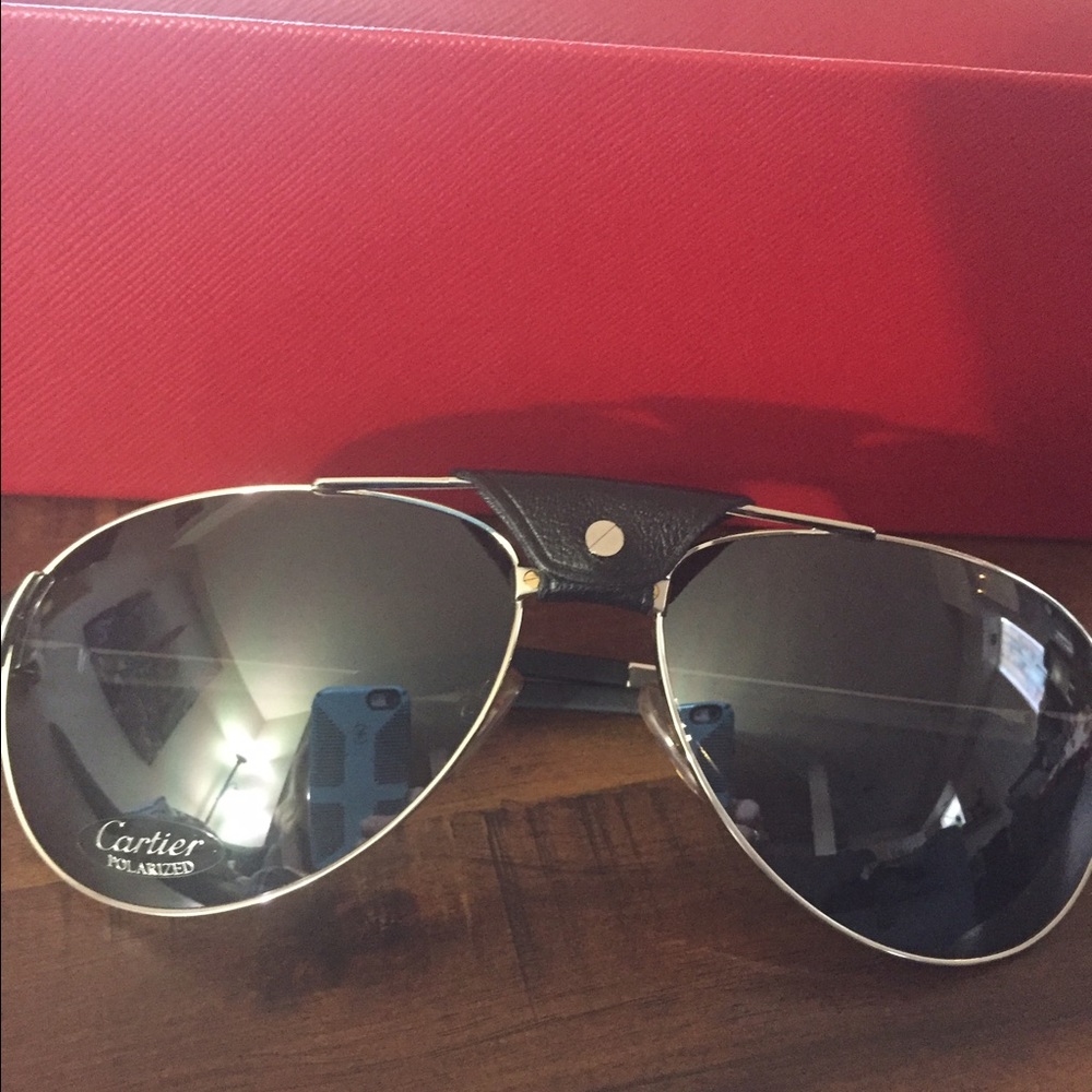 Cartier Polarized unisex aviator sunglasses