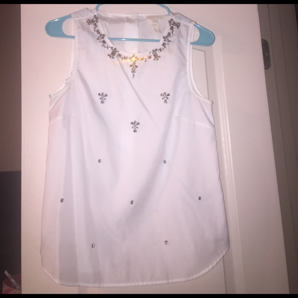 J. Crew Tank with Stone Embellishments
