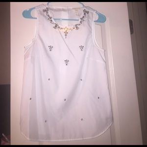 J. Crew Tank with Stone Embellishments