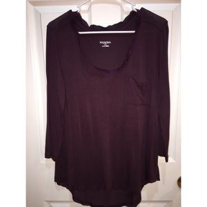 Maroon top!