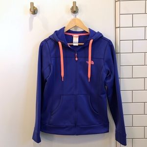 North Face fleece lined zip hoodie