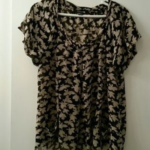 Forever 21 sheer tunic blouse