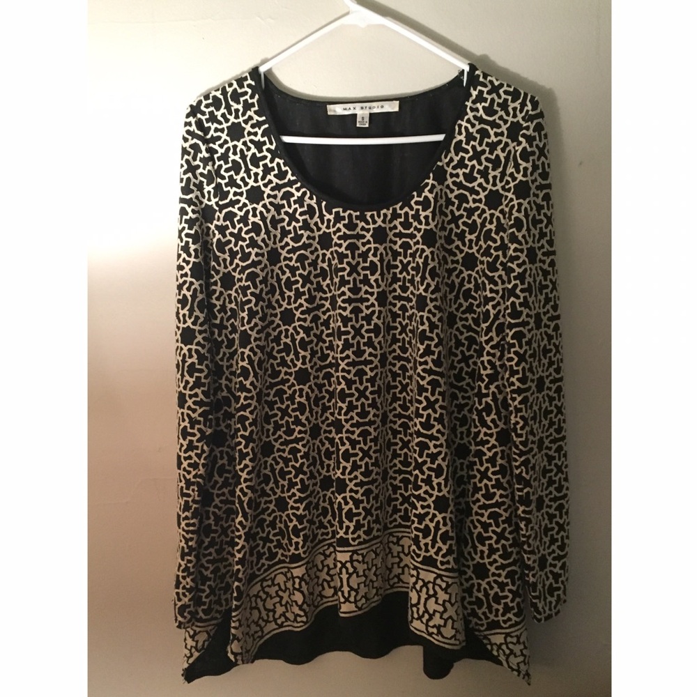 Max Studio Black and White Mod Tunic