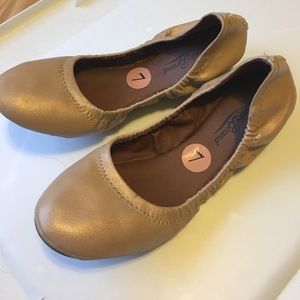 Gold lucky brand Emmie flats