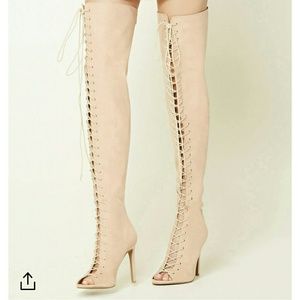 Faux Suede Over-The-Knee Boots