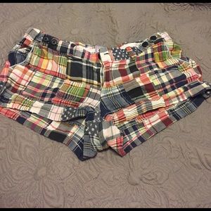 AE patchwork shorts