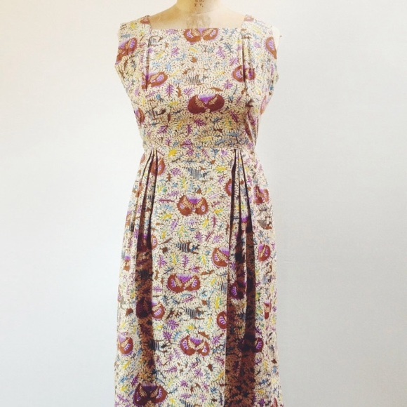 Vintage Dresses & Skirts - •Authentic {Vintage} '60's Floral Batik Dress!•