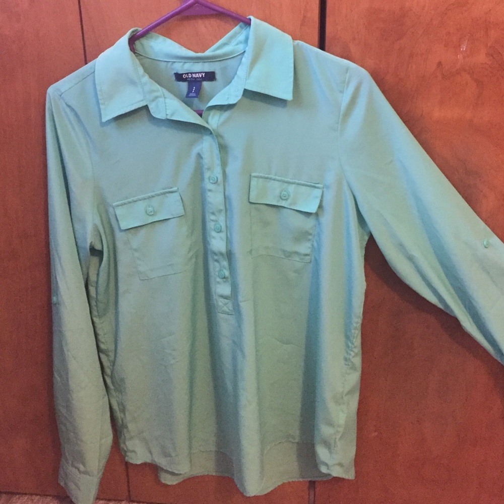 Seafoam Green Blouse
