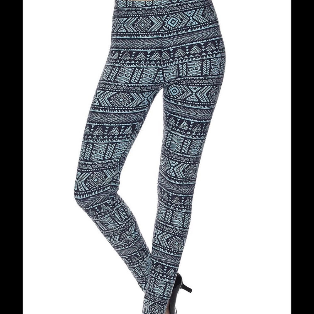 blue and black leggings