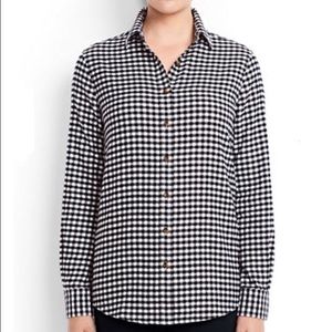 Lands' End checkered flannel NWOT XL