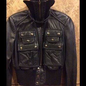 Just Cavalli Jackets & Coats - Just Cavalli Leather Bomber Just Cavalli Jackets & Coats - Just Cavalli Leather Bomber