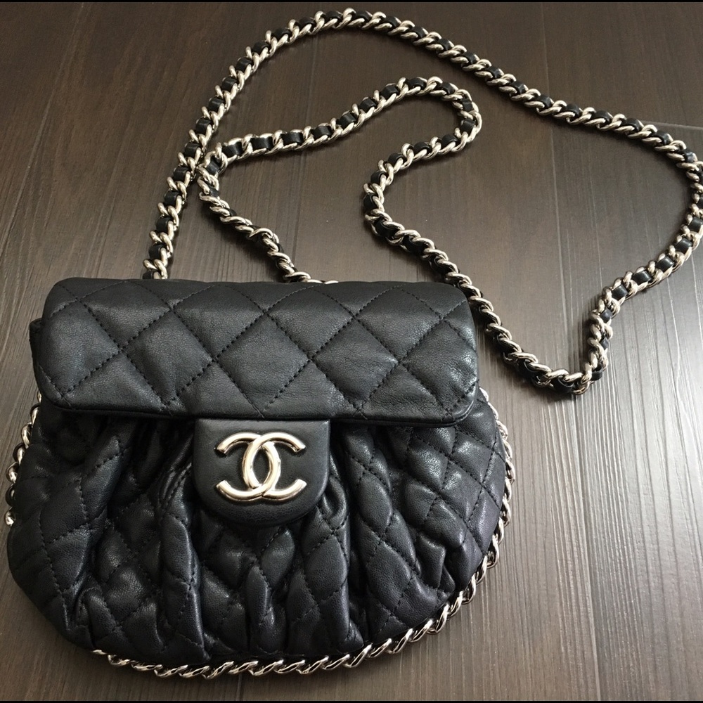 Chanel Black Chain Around Crossbody Bag
