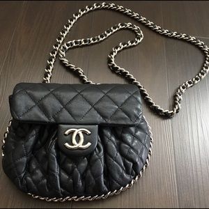 Chanel Black Chain Around Crossbody Bag