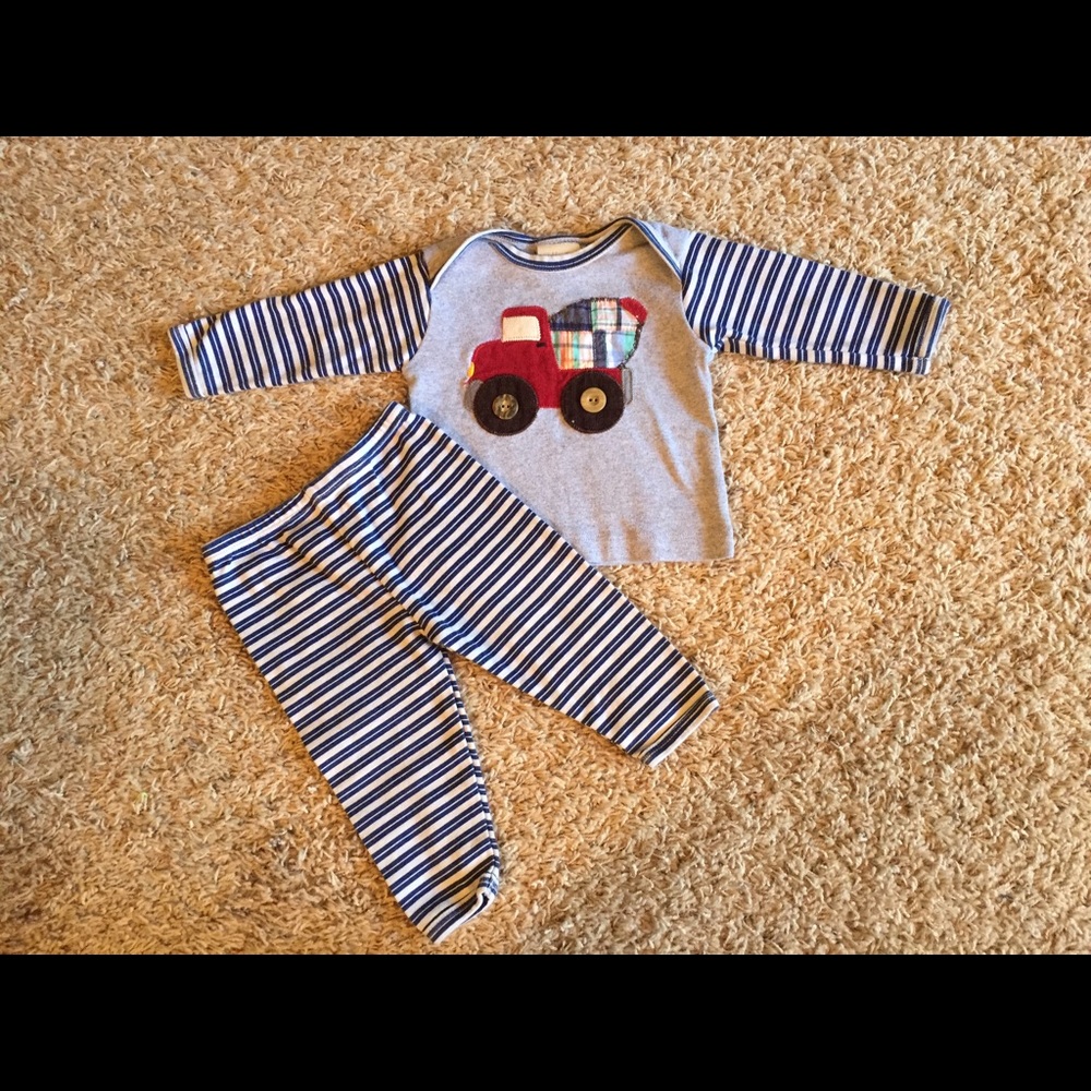 Haute Baby Boys 3-6 Month LS Shirt/Pant Set