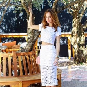 Crop top and skirt set