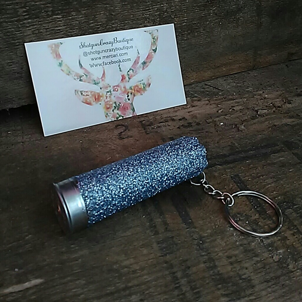 Glitter Shotgun Shell Keychain