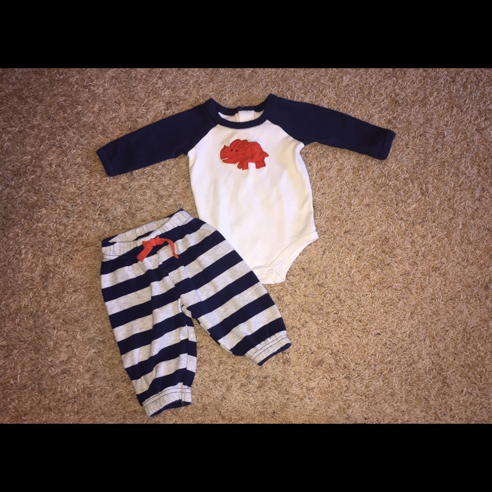 Gymboree Boys 3-6 Month LS Shirt/Pants Set