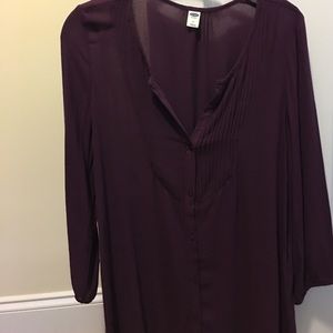 Old navy purple button up blouse
