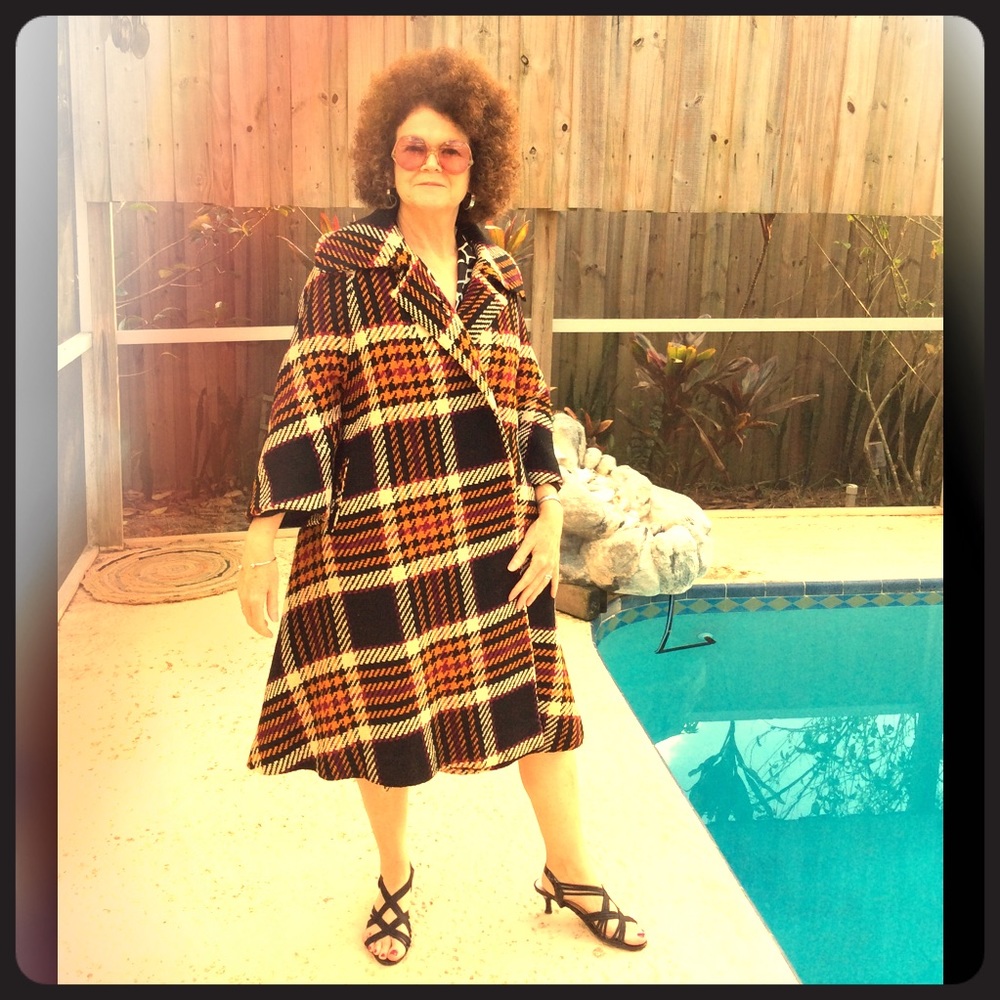 50's Vintage Wool Swing Coat