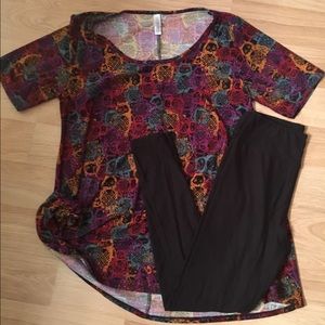 Lularoe medium owl perfect t worn once