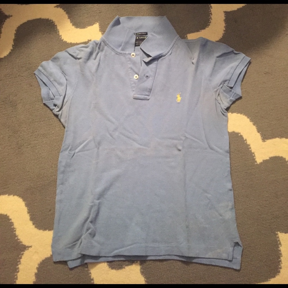 Ralph Lauren skinny fit polo in baby blue