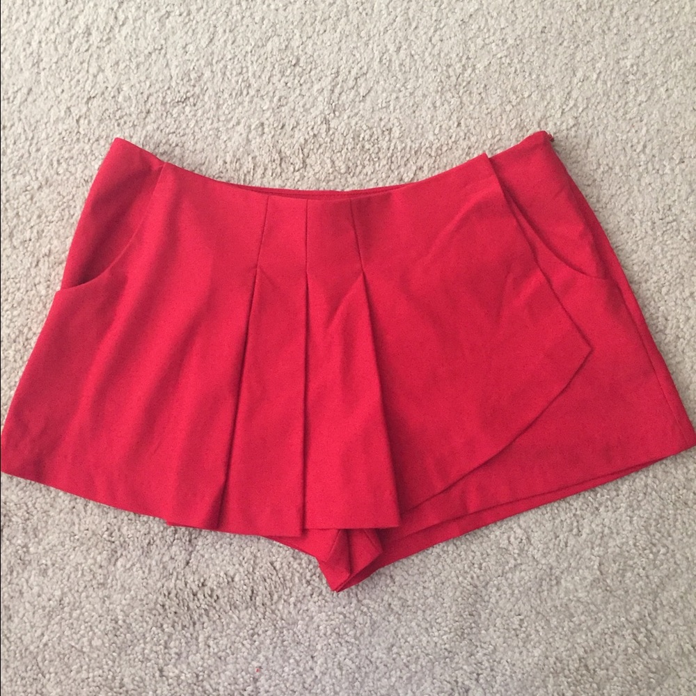Vibrant Red Skort Princess Vera Wang
