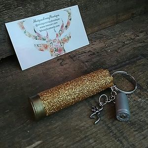 Glitter Shotgun Shell & 9mm Keychain