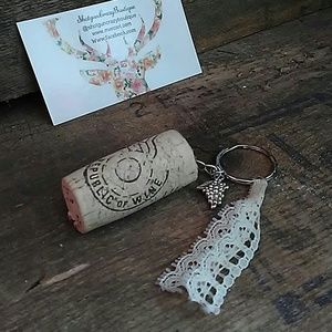 Wine cork Keychain