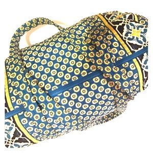 Vera Bradley Blue and Yellow Floral Overnight Bag