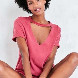 Truly madly deeply cutout neck tee