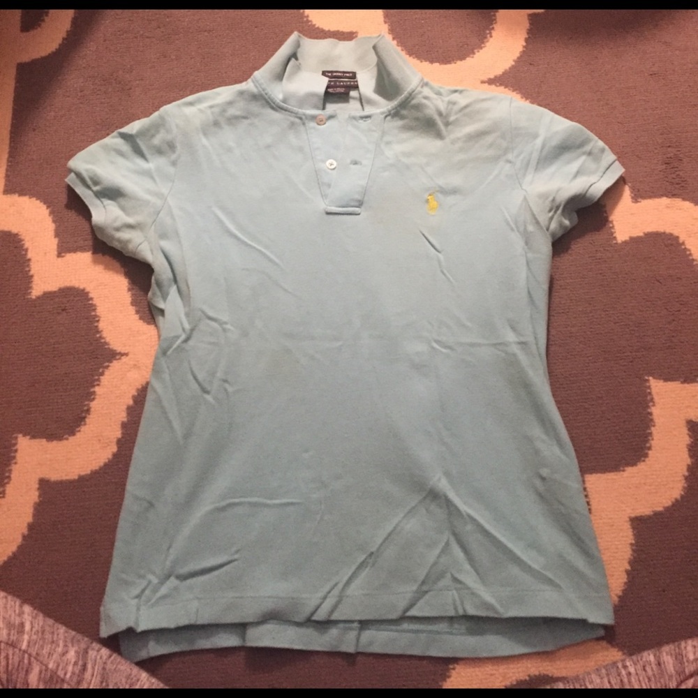 Ralph Lauren skinny fit polo in blue