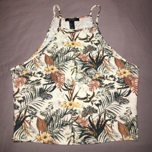 Forever 21 Crop Top - Tropical Print