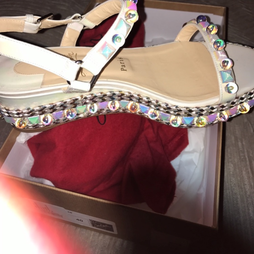 the Christian Louboutin Cataconico  Beaded Sandal