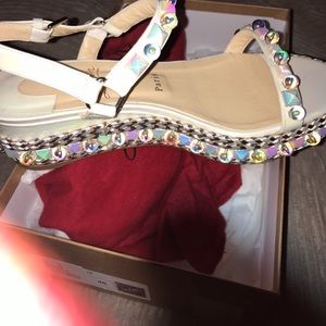 the Christian Louboutin Cataconico  Beaded Sandal