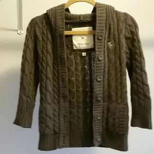 A&F brown hooded sweater