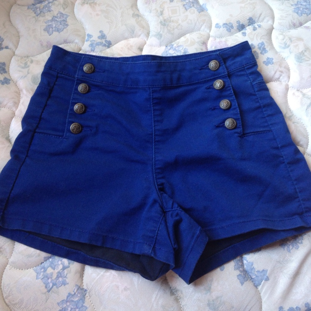 High waisted sailor shorts