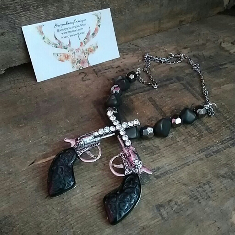 Crossing Pistols Necklace