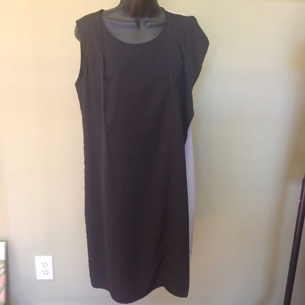 KENNETH COLE NEW YORK BLACK AND TAN DRESS SIZE 6