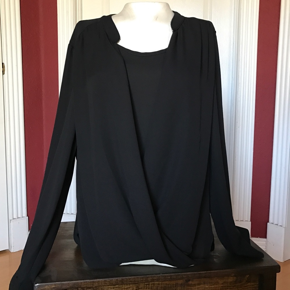 Black sheer blouse