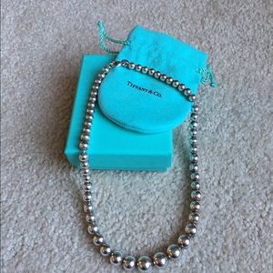 Tiffany Sterling Graduated Bead Necklace