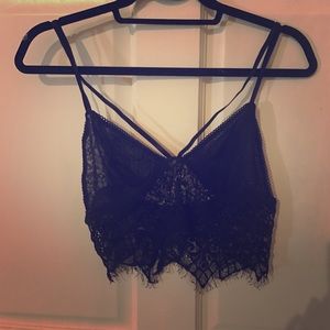 Black Lace Bralette Size Large