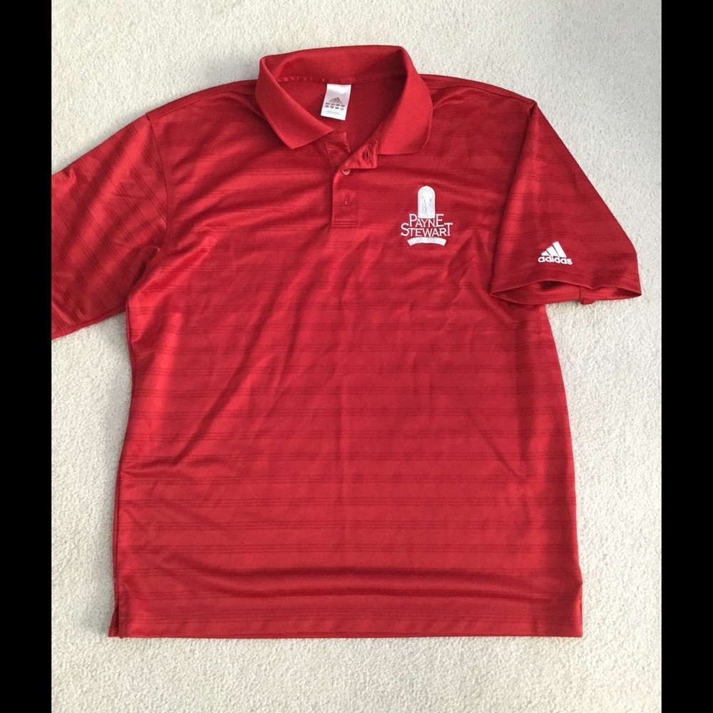 Adidas. Red. Payne Stewart Cup Golf Shirt