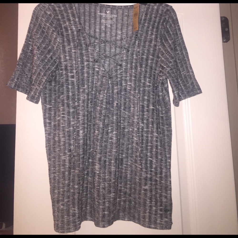 American Eagle Lace Up Shirt