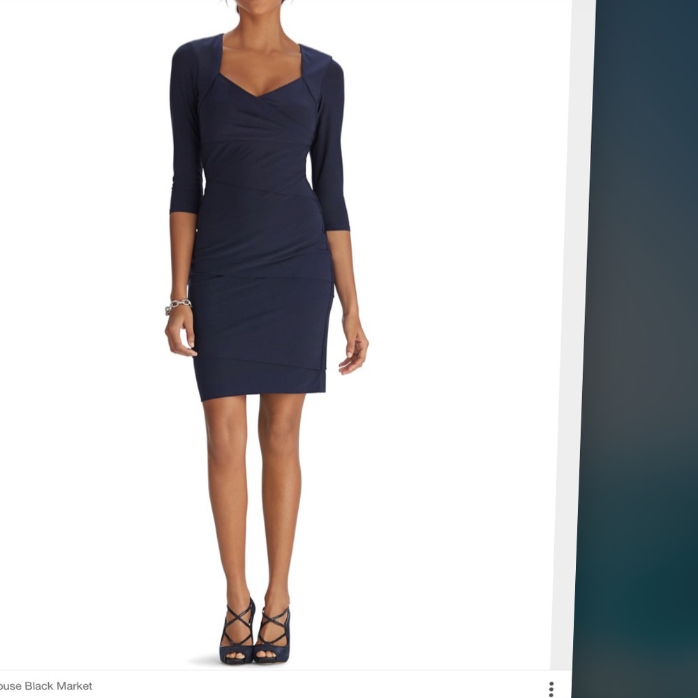 WHBM instantly slimming dress in black SZ 8