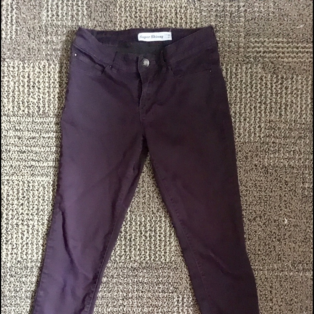 ASOS Super Skinny Maroon Pants