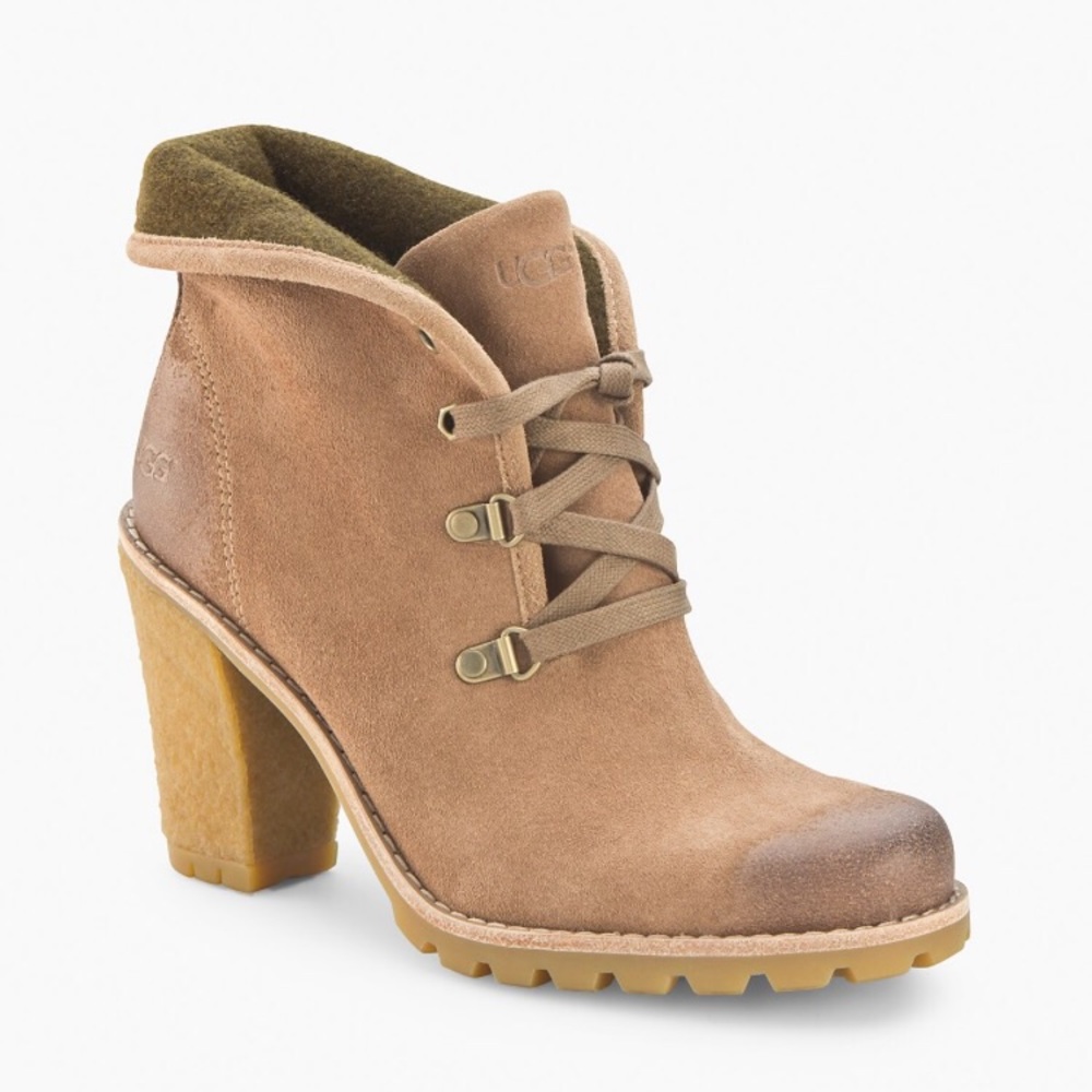UGG heeled combat boot